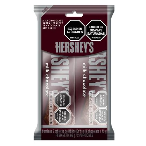 HERSHEY'S CHOCOLATE 2 PACK 86GR