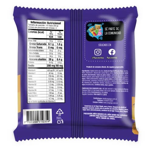 FLIPS DULCE DE LECHE BOLSA 120G - Imagen 2