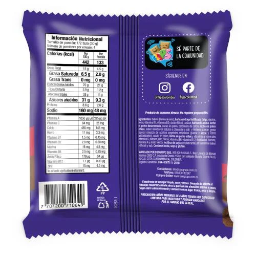 FLIPS EXTRA CHOCOLATE BOLSA 120GR - Imagen 2