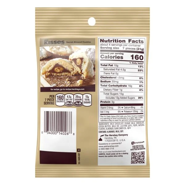 HERSHEY´S KISSES ALMENDRAS 127 GR - Imagen 2