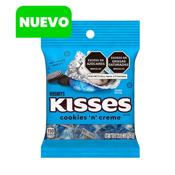 HERSHEY'S KISSES COOKIES AND CREAM 62 GR