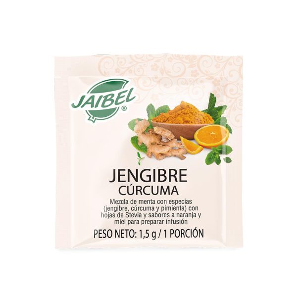 JAIBEL PLUS JENGIBRE Y CÚRCUMA X 20 SOBRES - Imagen 2