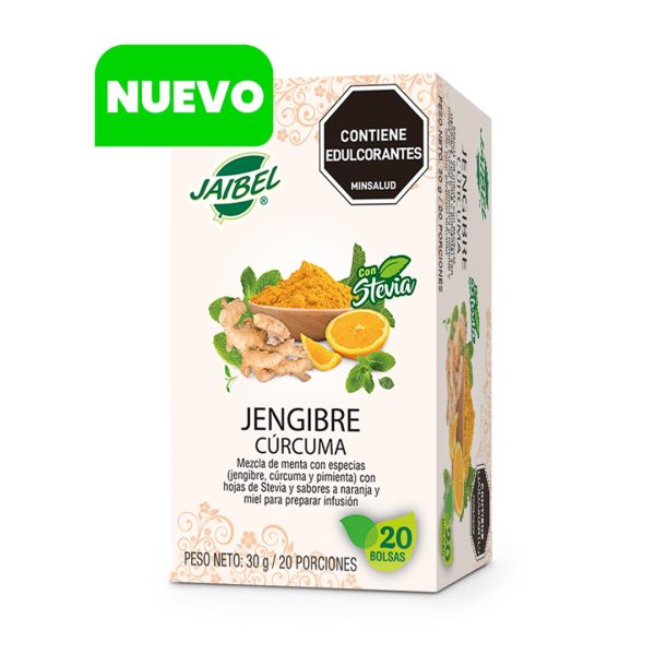 JAIBEL PLUS JENGIBRE Y CÚRCUMA X 20 SOBRES