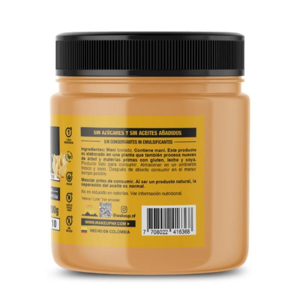 WAKEUP CREMA DE MANÍ NATURAL 200G - Imagen 2