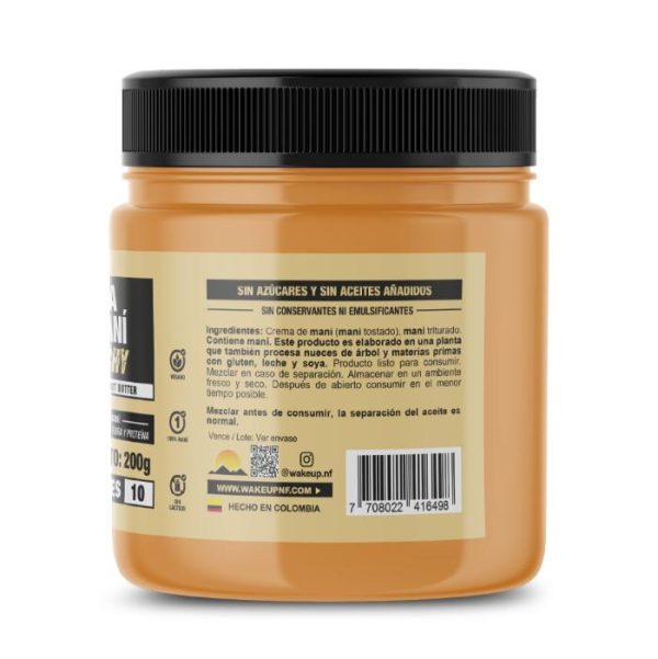 WAKEUP CREMA DE MANÍ CRUNCHY 200G - Imagen 2