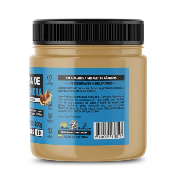WAKEUP CREMA DE ALMENDRAS 200G - Imagen 2
