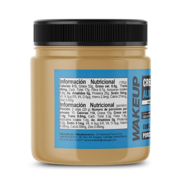 WAKEUP CREMA DE ALMENDRAS 200G - Imagen 3
