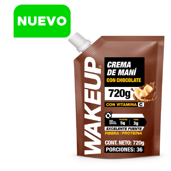 WAKEUP CREMA DE MANÍ CHOCOLATE 720G