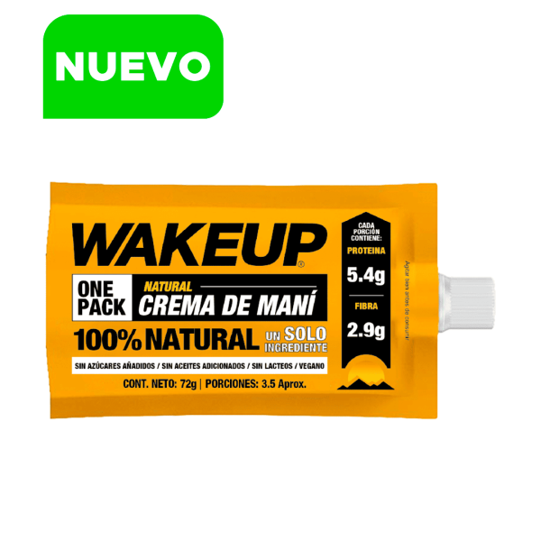 WAKEUP ONE PACK CREMA DE MANÍ NATURAL 72G