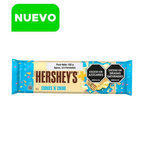 HERSHEY'S WAFER MAIS COOKIES & CREAM 102G